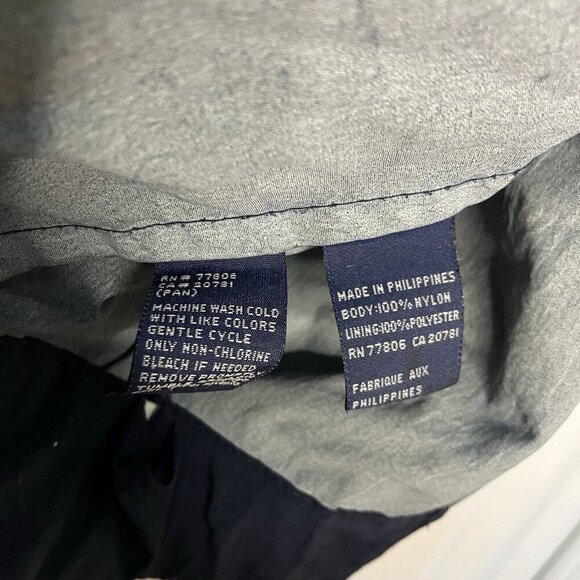 Vintage Tommy Hilfiger Jacket Mens Large Blue Windbreaker Full Zip Y2K 90s Prep - Picture 8 of 11
